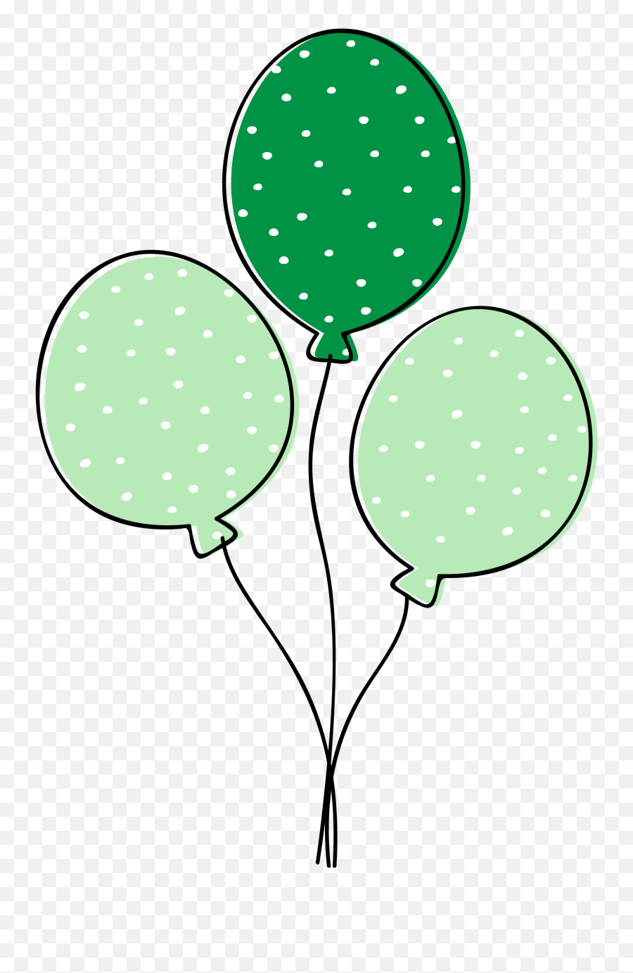 Green Balloons Clipart - Green Balloon Clipart Png,Balloons Clipart Transparent
