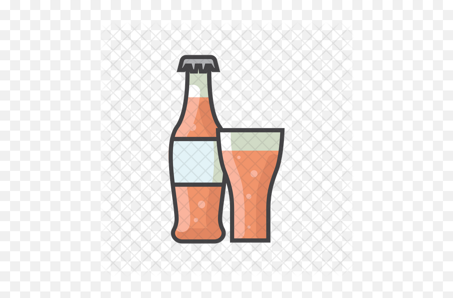 Soda Bottle Icon Of Colored Outline - Barware Png,Soda Bottle Png