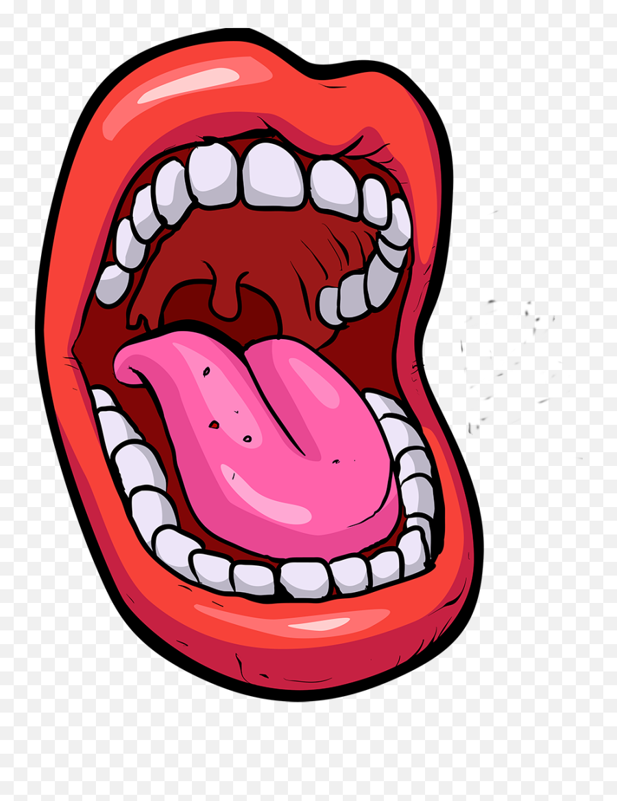 Screaming Mouth Png - Cartoon Open Mouth Drawing,Open Mouth Png