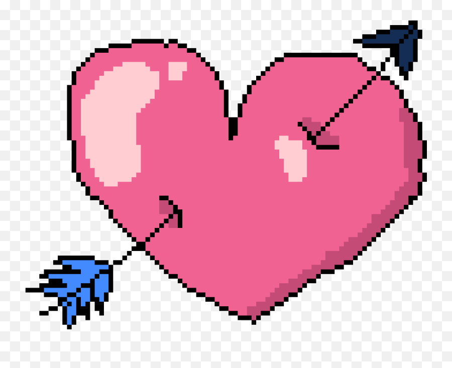 Heart And Arrow Png - A Arrow To The Heart 8 Bit Planet Pixel Art Minecraft Banana,Heart Arrow Png