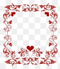 Valentines Day Border - Vintage Border Png,Valentines Day Border Png