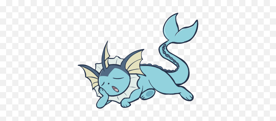 Download Vaporeon Sleeping Png - Vaporeon X Jolteon,Vaporeon Transparent