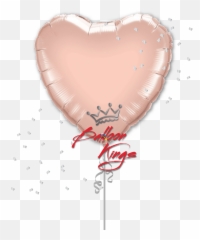 Download Rose Gold Heart Png Clip - Balloon