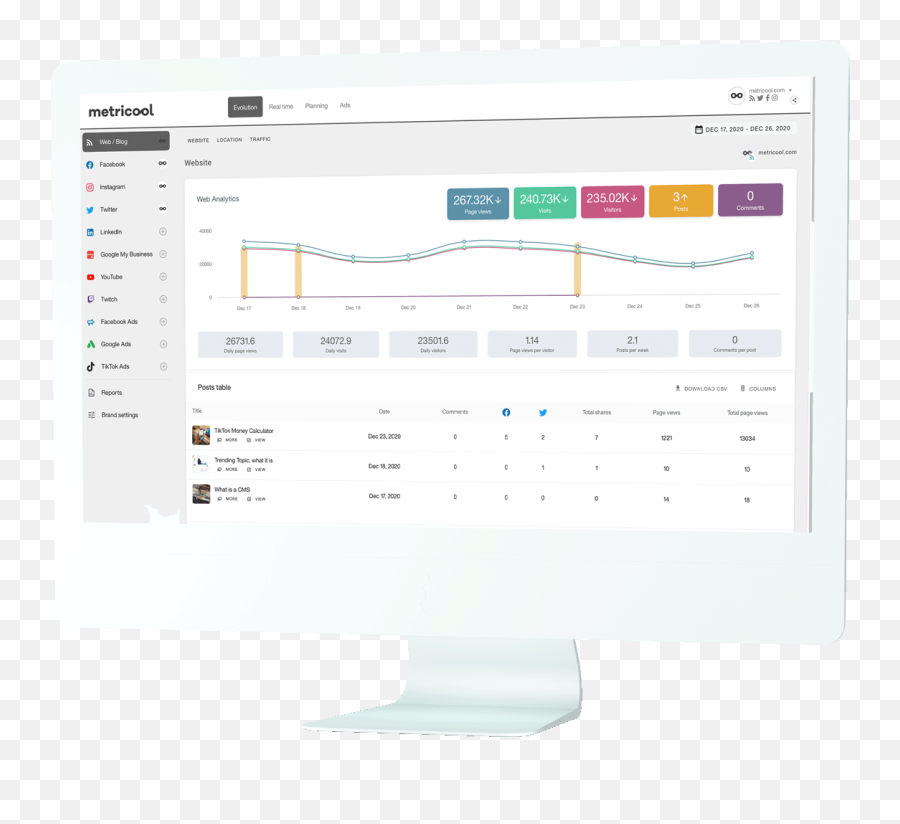 Metricool - Analyze Manage And Measure Your Digital Content Vertical Png,Instagram Email Icon