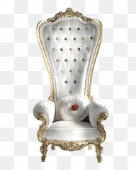 Transparent Elegant White Ornate Chait Png Picture King Throne