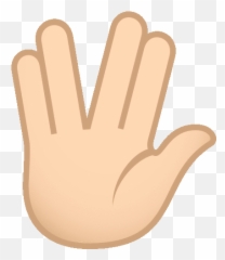 Vulcan Hand Gesture Emoji - Sign Language png