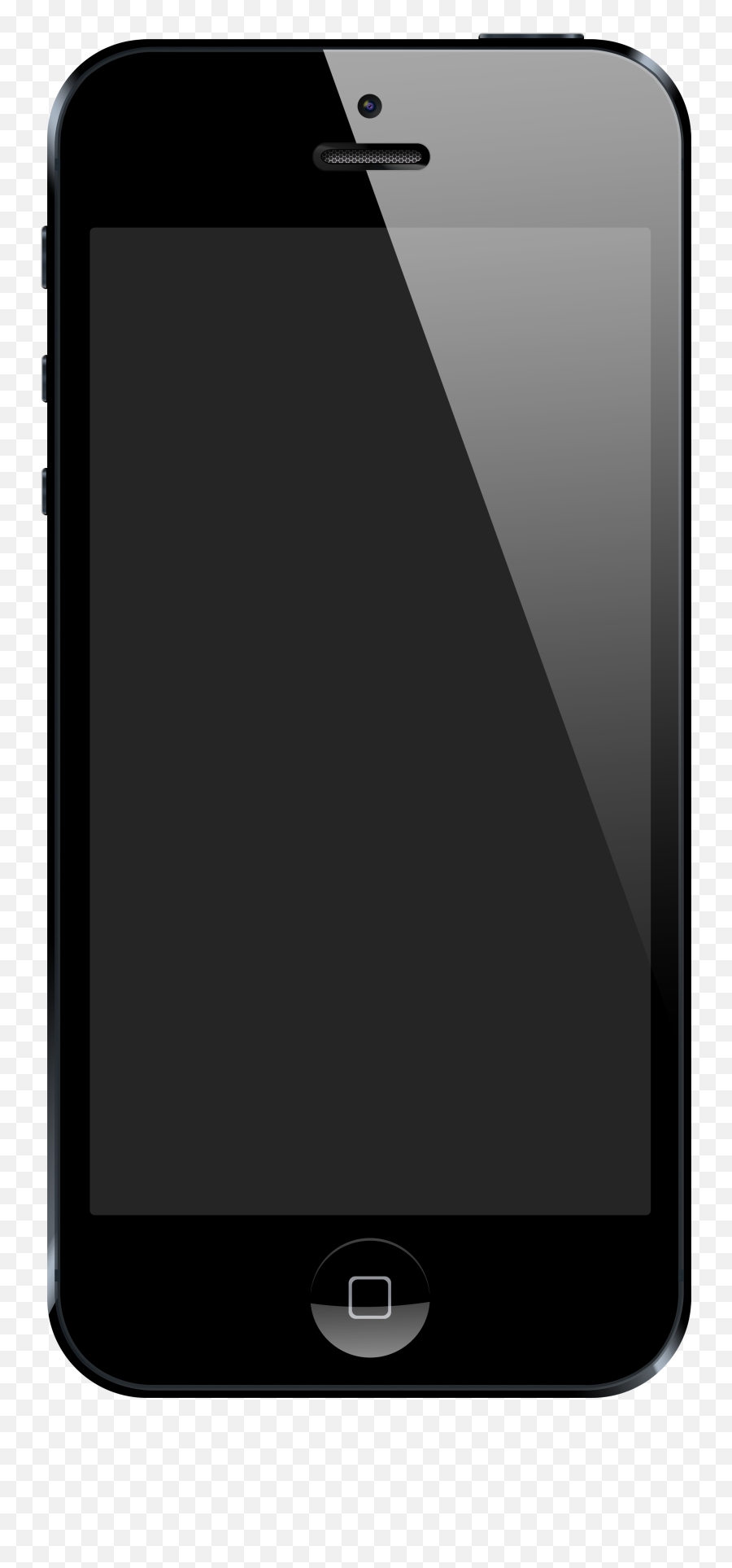 Iphone 5 Template Transparent Png - Phones With A Black Screen,Iphone Png Template