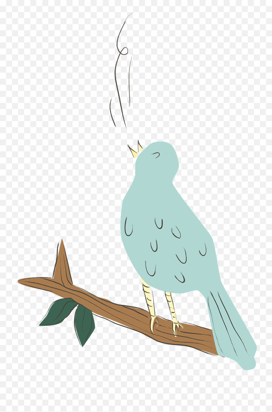 Bird Blue Singing Nature Design - Blue Bird Singing Transparent Clipart Png,Bluebird Icon