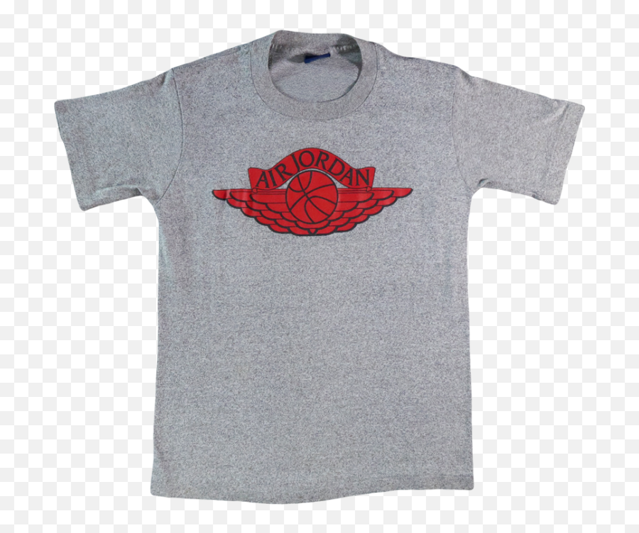 Boys 1985 Nike Wings Logo Grey Red T Shirt Xl - Active Shirt Png,Red Nike Logo