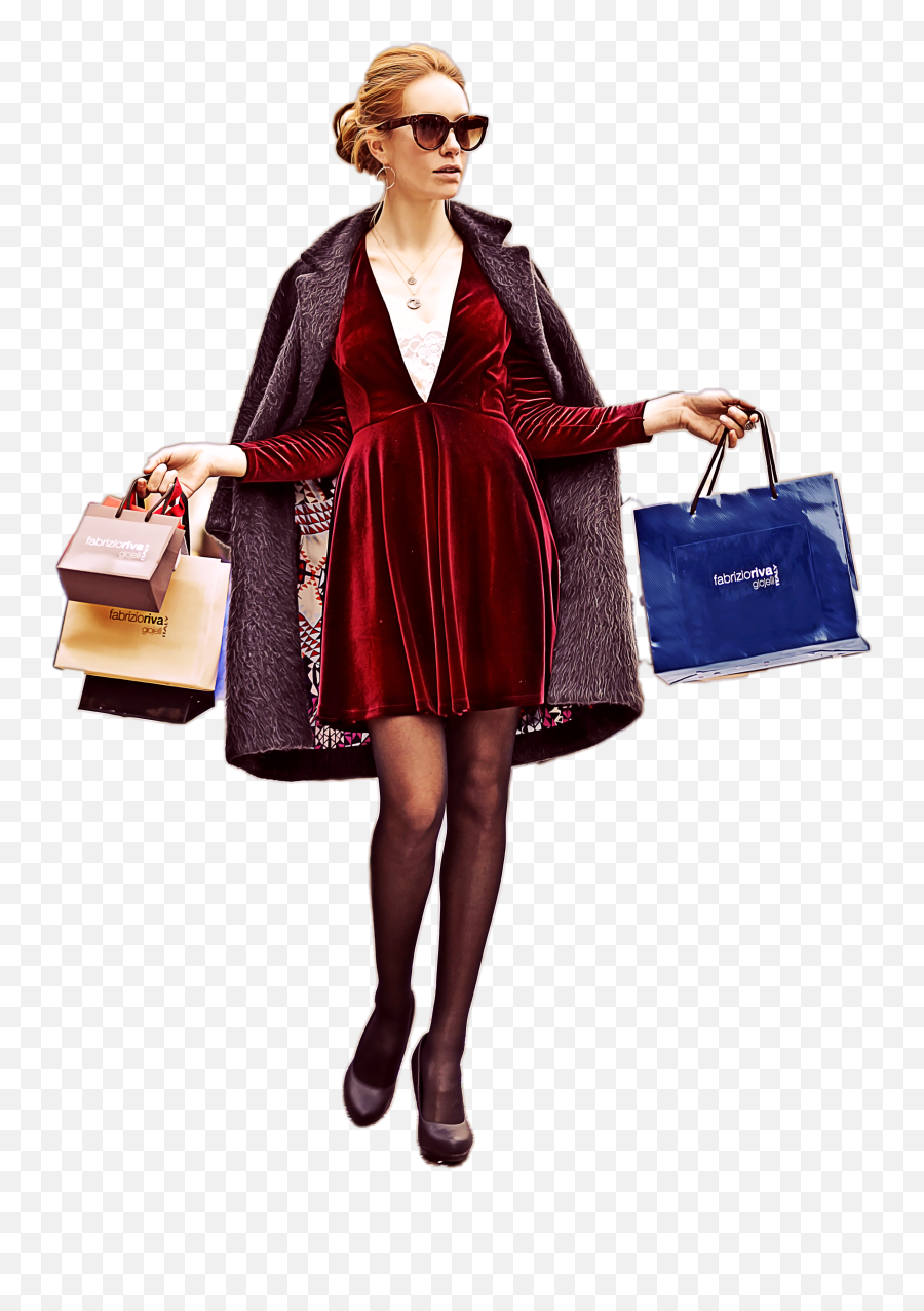 Lady Shopping Girl Fashion Clot 316423 - Png,Old Lady Png