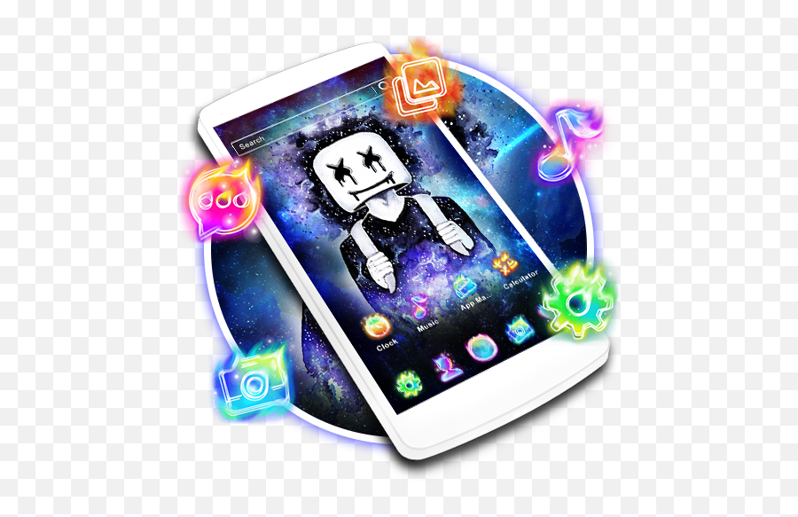 Dj Neon Galaxy Launcher Theme Live Hd Wallpapers Apk - Technology Applications Png,Neon Icon Torrent