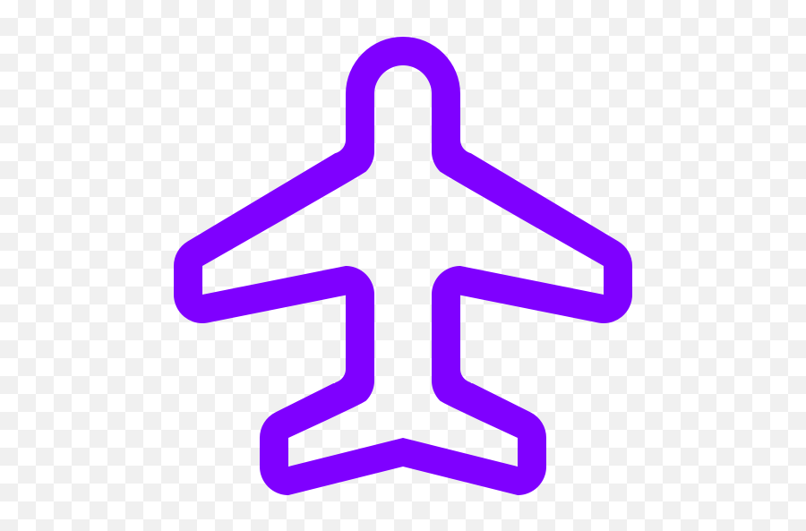 Purple Airplane Travel Symbol Png - Dot,Airplane Icon Transparent