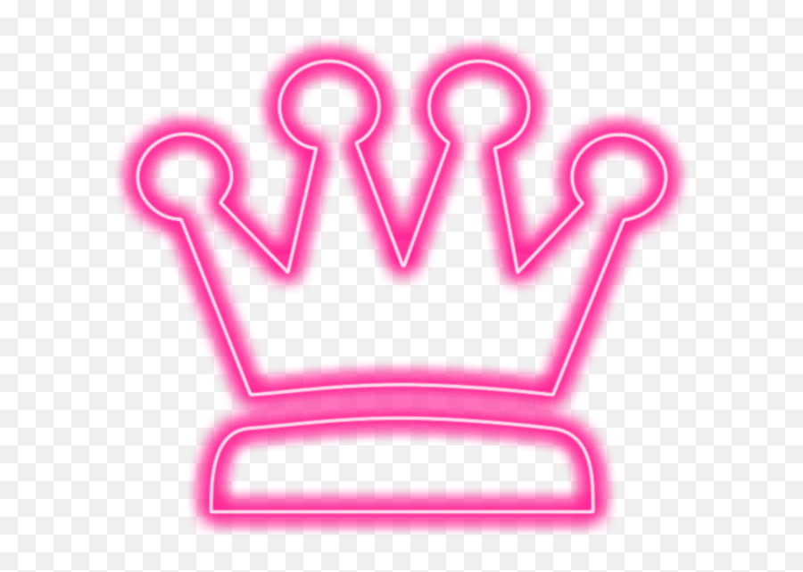 Crown Pink Pinkcrown Queen King Neon - Transparent Crown Neon Png,Queen Crown Png