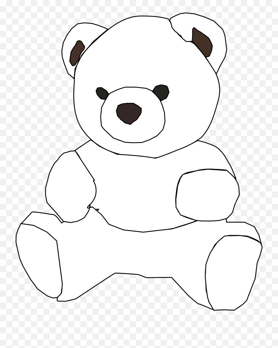 Download Free Png Teddy Bear Black And White - Black And White Teddy Bear,Teddy Bear Clipart Png
