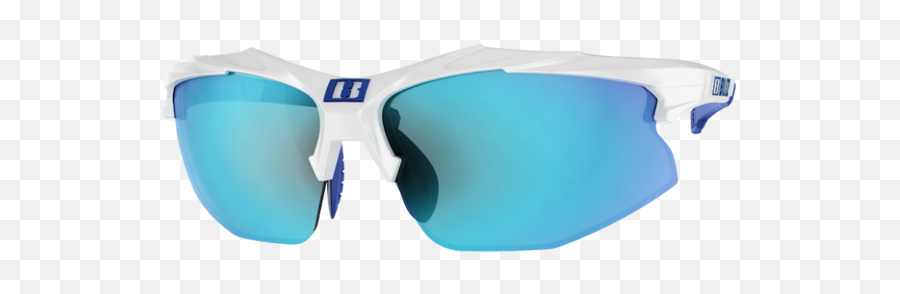 Bliz Hybrid Small Face White Frame Smoke With Blue Multi Lens Spare Clear And Orange - Full Rim Png,Oakley Icon 3