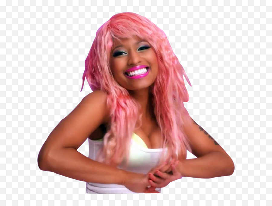 Download Nicki Minaj Super Bass Hair - Nicki Minaj Pink Hair Super Bass Png,Nicki Minaj Png