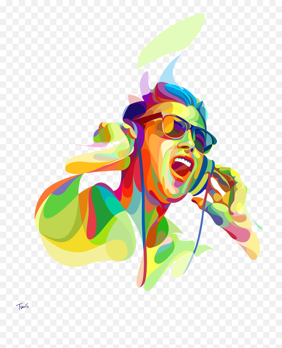 Transparent Clipart Image Man Listening Music With - Listening To Music Transparent Background Png,Music Clipart Transparent