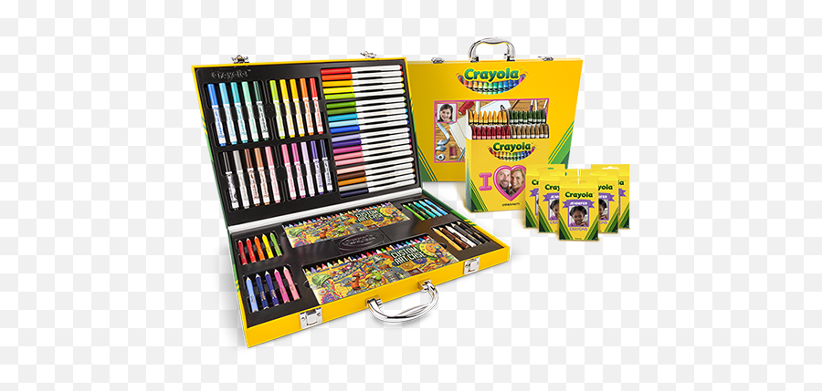 Download Crayola My Way Art Case 64 - Pencil Png,Crayola Png