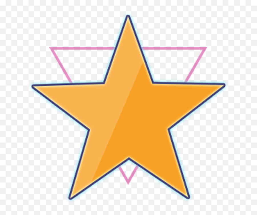 Gold Star Sticker - Fivepointed Star And Triangle Png U Look Cute Today Meme,Triangle Png Transparent