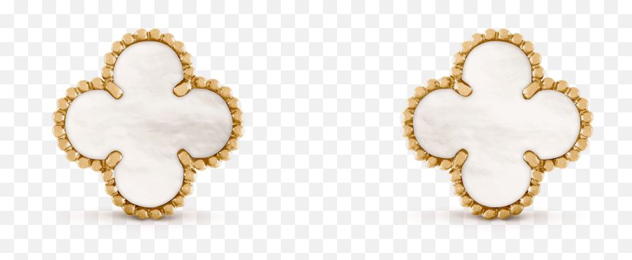 Vintage Alhambra Earrings - Vcara44100 Van Cleef U0026 Arpels Van Cleef Earrings Png,White Van Png