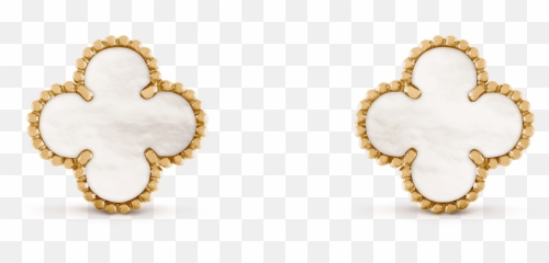 Vintage Alhambra Earrings - Vcara44100 Van Cleef U0026 Arpels Van Cleef Earrings Png,White Van Png