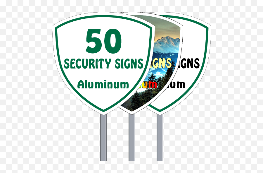 Aluminum Security Yard Signs - Shield Shape 50 Per Box Google Backgrounds Png,Shield Shape Png