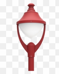 Classic Design Led Post Light Fixtures Pt - Street Top Red png