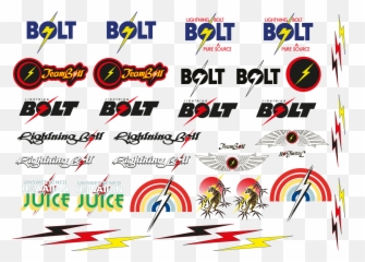 Lightning Bolt Surfboard Stickers - Vintage Stickers png