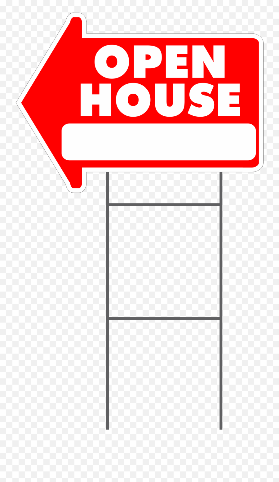 Open House Arrow Shape Yard Sign Screenyard Signs - Open House Sign Transparent Png,Sold Sign Transparent Background