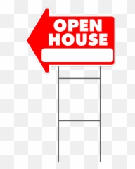 Open House Arrow Shape Yard Sign Screenyard Signs - Transparent png