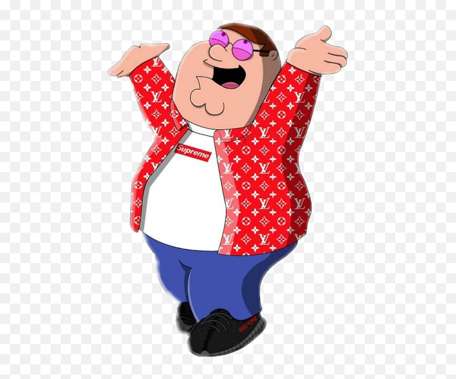 Peter Griffin Supreme Clipart - Full Size Clipart 1034569 Peter Griffin Wearing Hype Beast Png,Peter Griffin Transparent