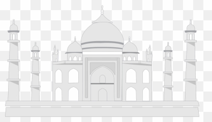 Taj Mahal Transparent Background - Taj Mahal Illustration Png,Taj Mahal Png