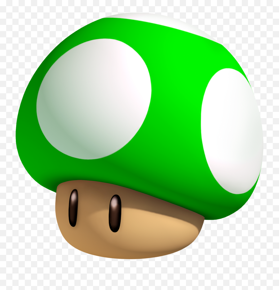 Mario Green Mushroom Png - Transparent Mario Mushroom Png,Mario Mushroom Png
