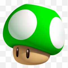 Mario Green Mushroom Png - Transparent Mario Mushroom Png,Mario Mushroom Png