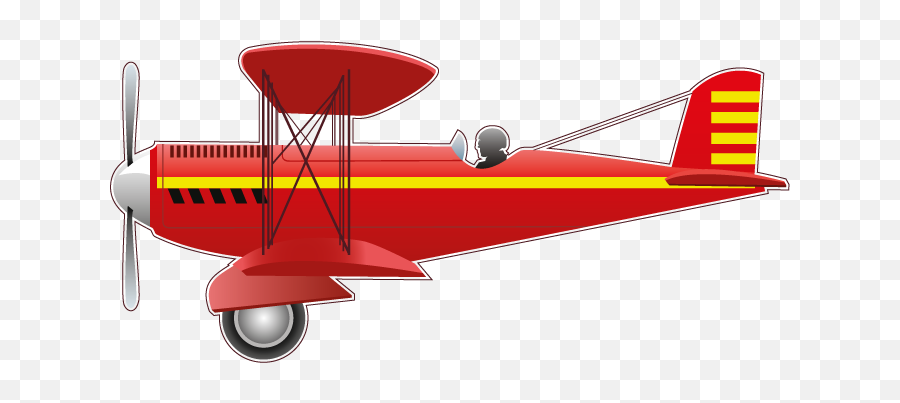 Biplane Airplane Paper Aircraft Sticker - Paper Plane Png,Biplane Png