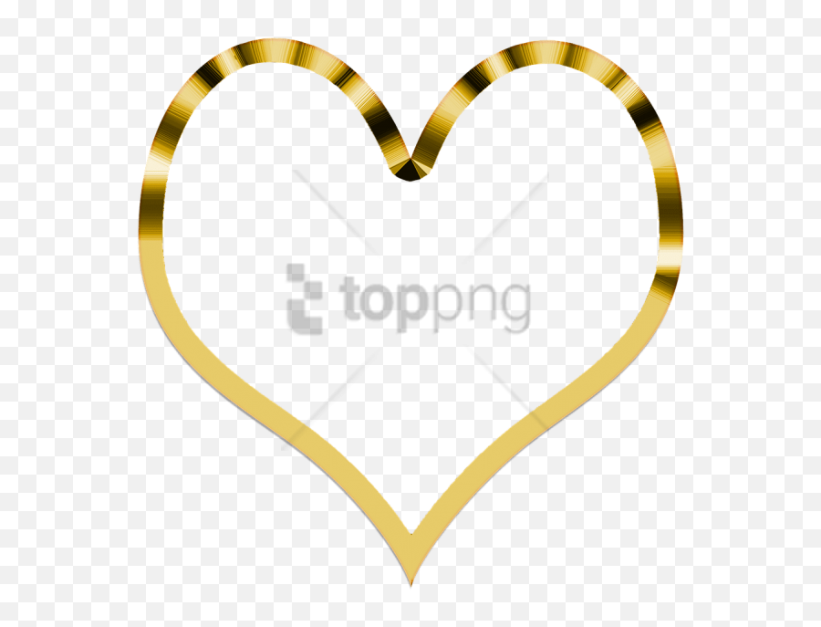 Free Png Download Heart Simple Golden - Transparent Background Heart Gold Png,Heart Png Images With Transparent Background