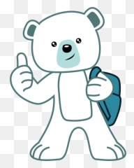 Cartoon Bear With Backpack Clipart Png
