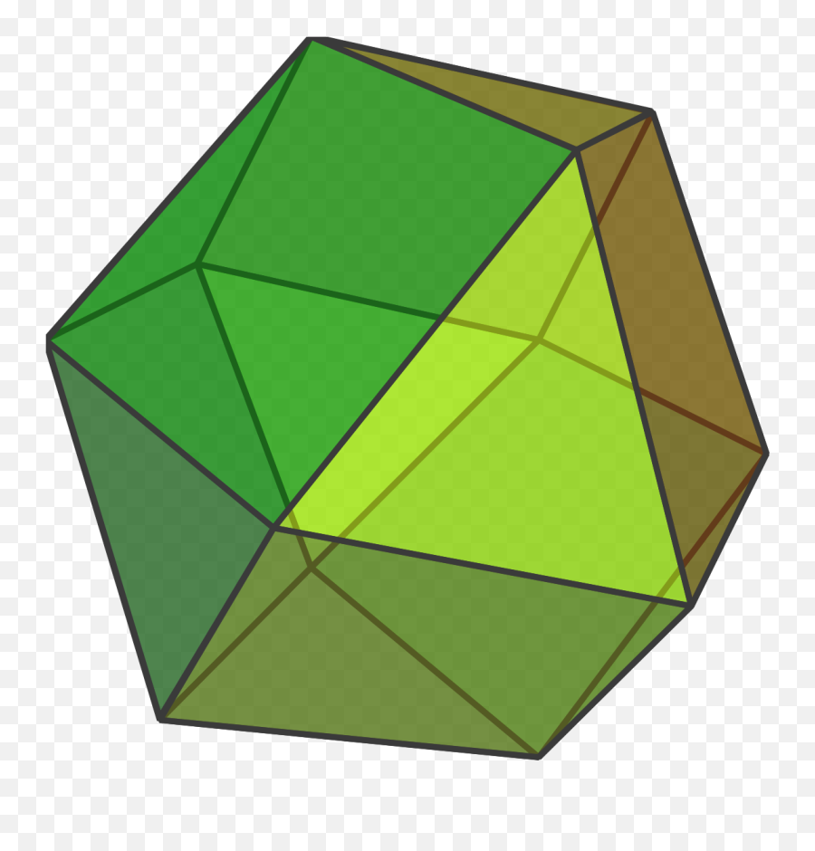 Triangular Clipart Green Triangle - Cuboctahedron Png,Green Triangle Png