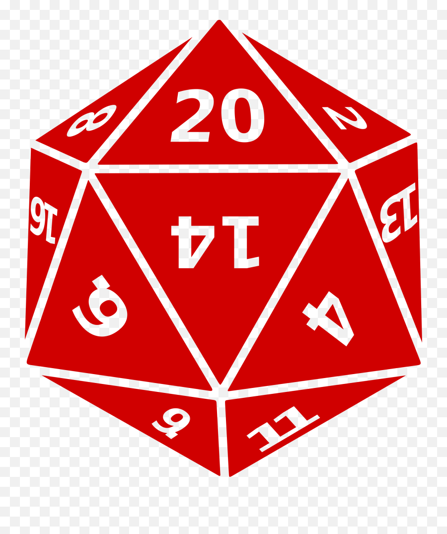 Red D20 Icon - 20 Sided Dice Transparent Png,D20 Transparent Background