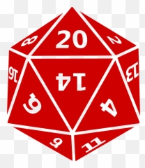 Red D20 Icon - 20 Sided Dice Transparent Png,D20 Transparent Background