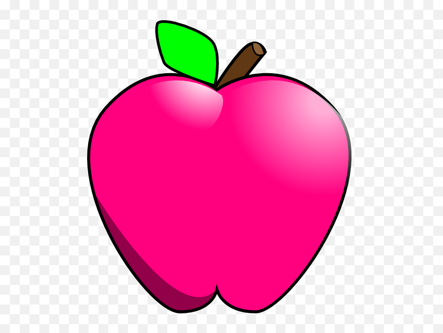 Download Magenta Apple Clip Art - Pink Apple Pink Lady Apple Clipart Png,Apple Clipart Transparent