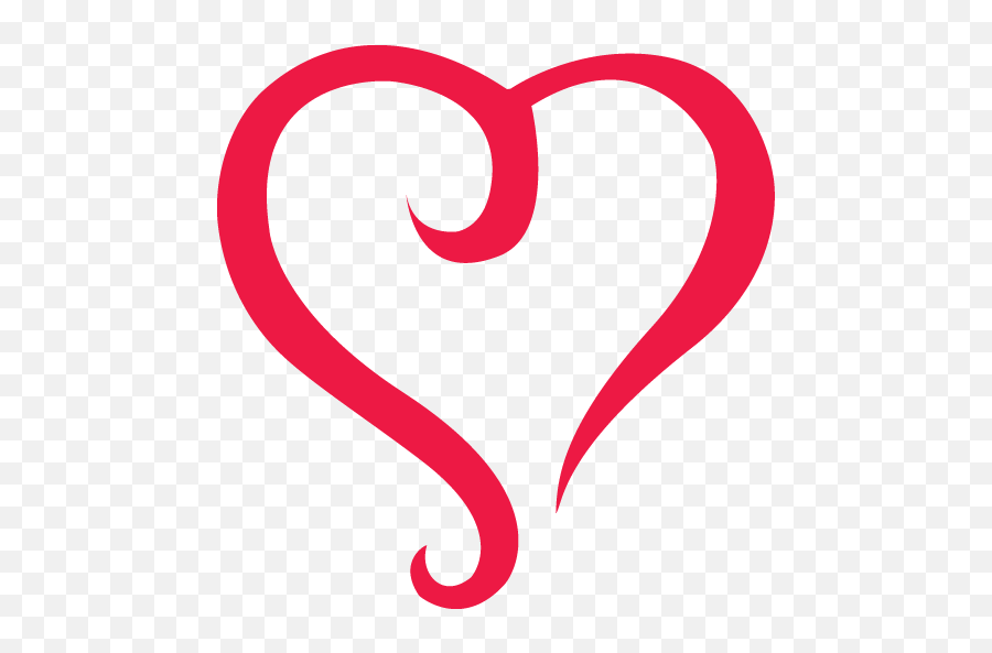 Download Red Outline Heart Png Image - Language,Heart Outline Png