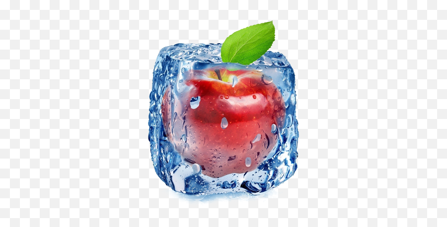 Cube Apple Frozen Freezing Ice Fruit - Superfood Png,Fruit Icon Png