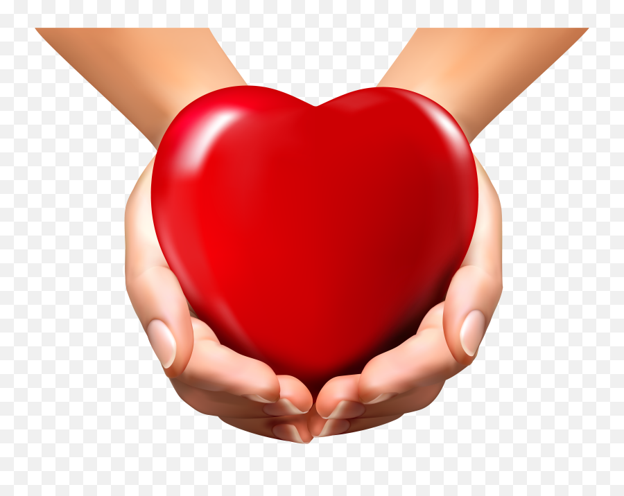 Online Hands With Heart Png Clipart Image Valentine - Hands Holding A Heart,Red Heart Png