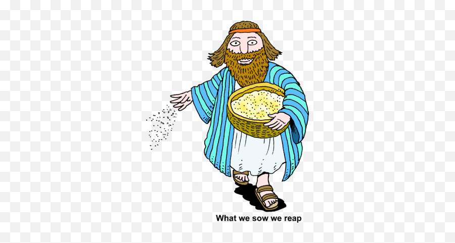 Man Scattering Seed - Sower Sowing Seeds Clipart Png,Icon Reap Sow