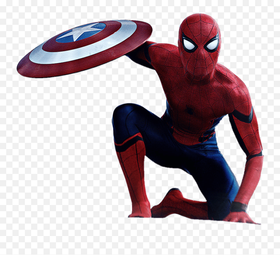 Spiderman Transparent Png Images - Spider Man With Captain Shield,Spiderman Transparent