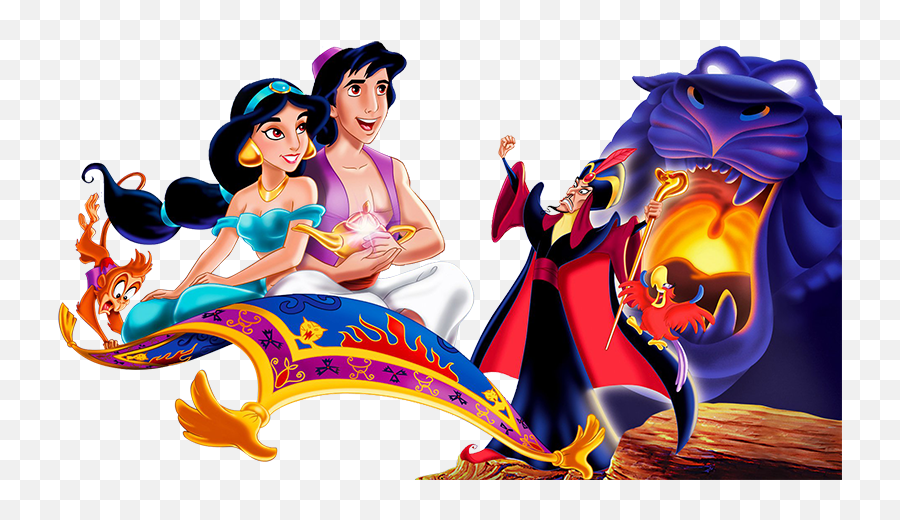 Download Princess Jasmine Genie Cartoon - Jasmine Aladdin Aladdin On Magic Carpet Png,Princess Jasmine Png