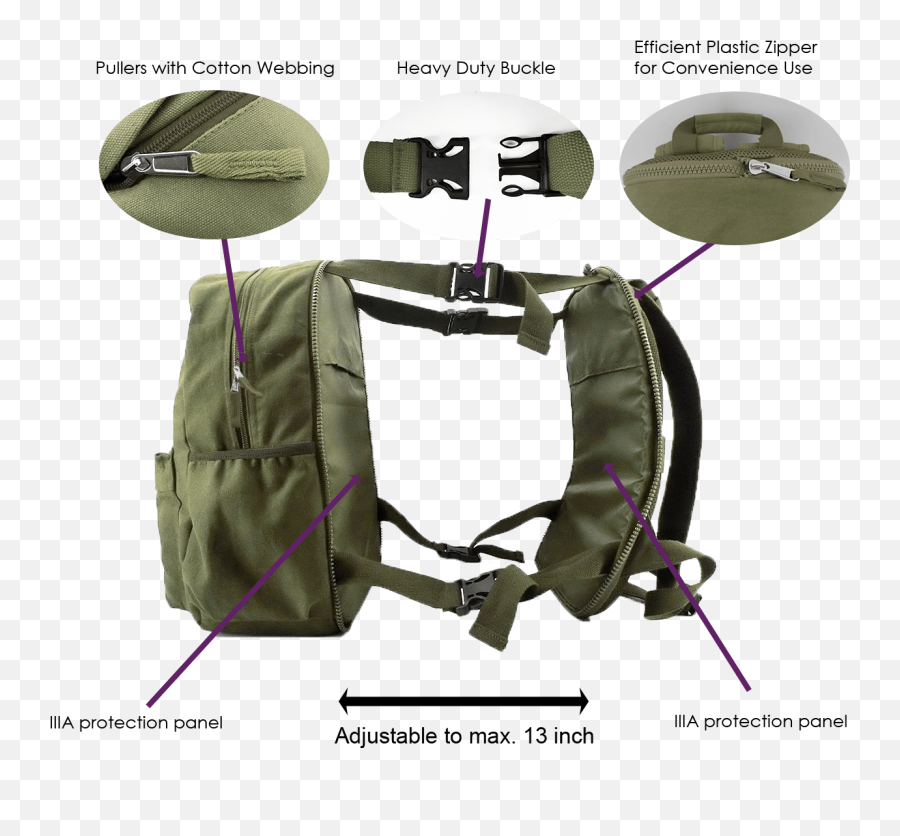 Double Bullet - Resistant Panels Backpack Hiking Equipment Png,Oakley Icon Backpack 2.0