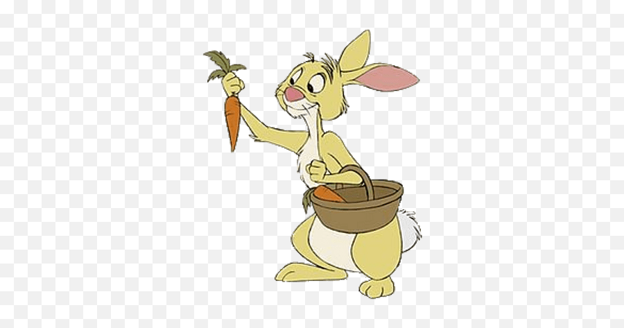 Winnie The Pooh Rabbit Holding A Carrot Transparent Png - Rabbit Winnie The Pooh,Carrot Transparent Background