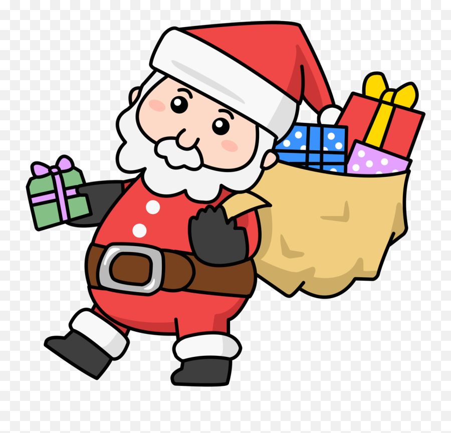Cute Santa And Reindeer Clipart - Santa Cute Clipart Png,Reindeer Clipart Png